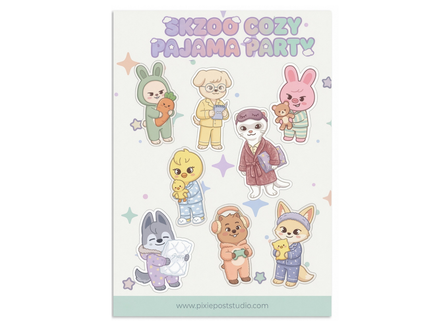 SKZOO Cozy Pajama Party Sticker Sheet
