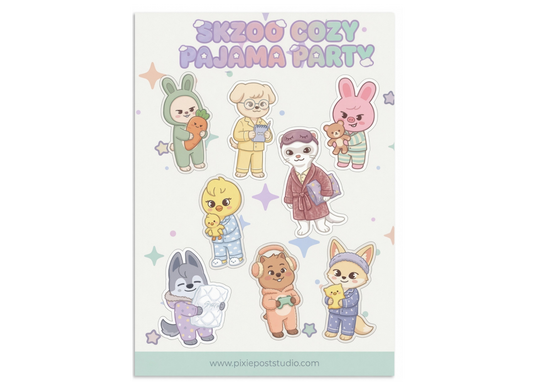 SKZOO Cozy Pajama Party Sticker Sheet